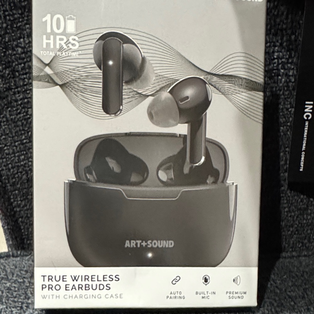 Black True Wireless Pro Earbuds